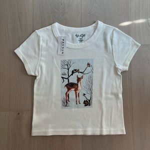 Brandy Melville/ John galt deer Ashlyn baby tee